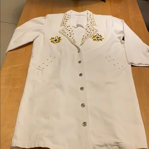 Vintage Bedazzled Denim Coat